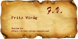 Fritz Virág névjegykártya